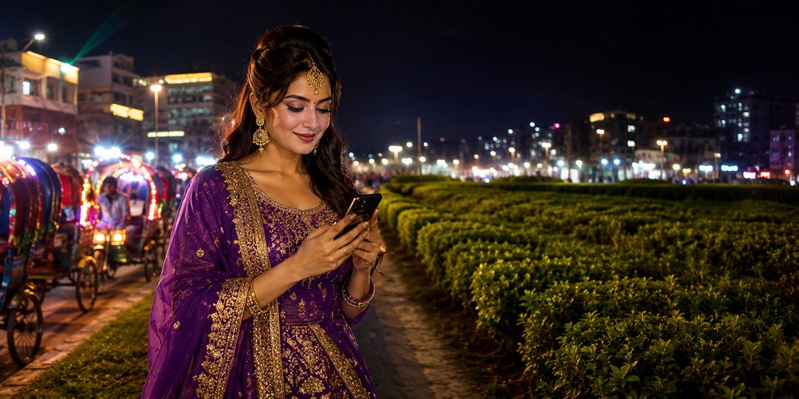 ঢাকায় মোবাইল কাসিনো ব্যবহারকারীর দৃশ্য